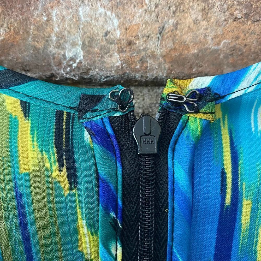 Dress Barn Printed Tank Pencil Skirt Dress Blue, Green, Yellow, Black Size 10 - Picture 8 of 14